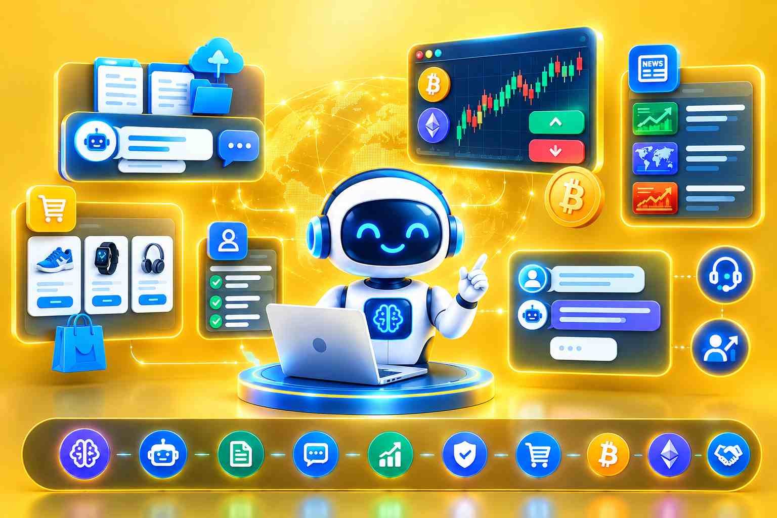 Ai Robot Golden Blue 100kb